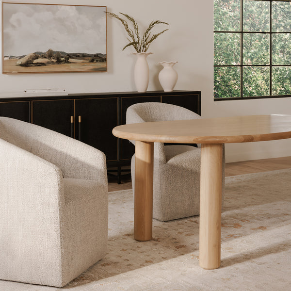 Moe's Milo Small Dining Table in Natural Oak