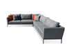 Huntington Sectional in grey sunbrella fabric
