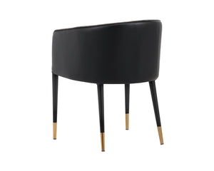 Asher Dining Chair - Sparrow Grey / Napa Black