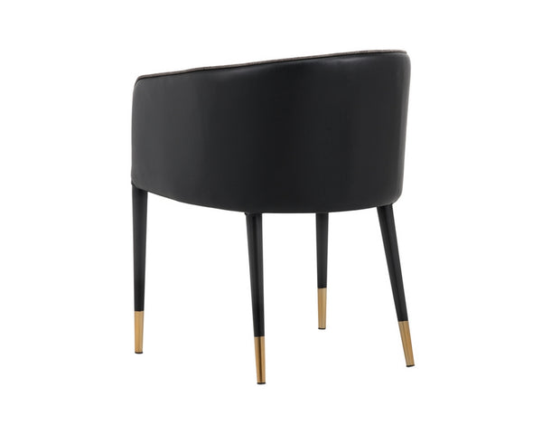 Asher Dining Chair - Sparrow Grey / Napa Black