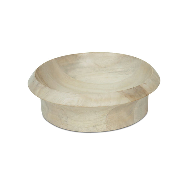Olen Bowl in White Wash Mango Wood