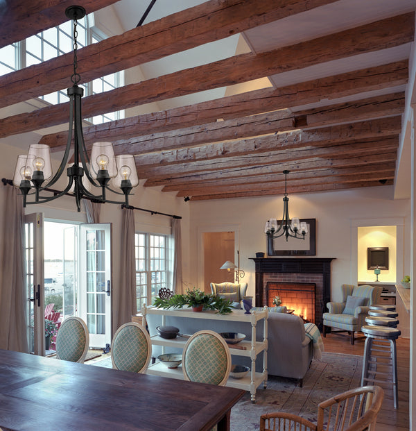 Joliet 5 Light Chandelier in Matte Black Finish