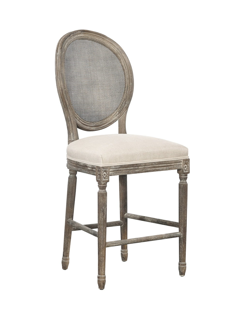 Renton Counter Stool, Rattan Back