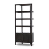 Reza Bookcase - Worn Black Acacia