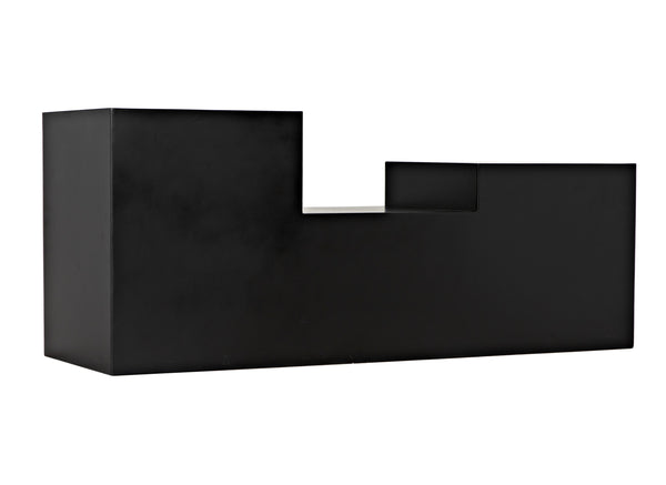 Stein Industrial Steel Coffee Table in Matte Black