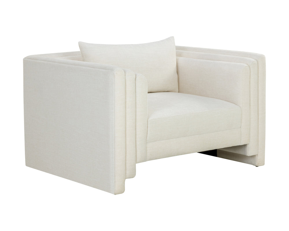 KIRA ARMCHAIR - HEATHER IVORY TWEED