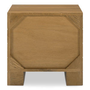 Moe's Gia Nightstand in Brown Oak Finish