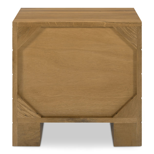 Moe's Gia Nightstand in Brown Oak Finish