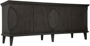 Dumont Pale Mahogany and Veneer Sideboard with Brass Pulls