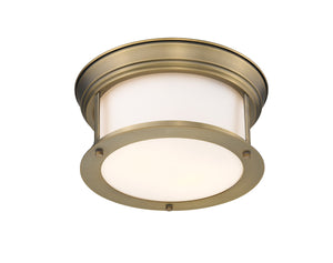 Sonna 2 Light Flush Mount in Heritage Brass Finish