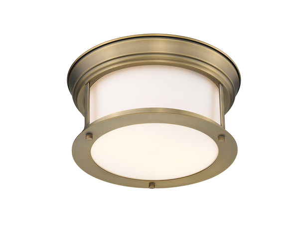 Sonna 2 Light Flush Mount in Heritage Brass Finish