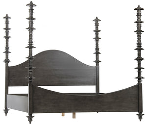 Eastern King Ferret Bed in Pale Mahogany