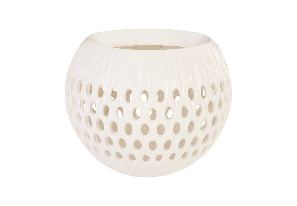 Breathe Planter, Gel Coat White