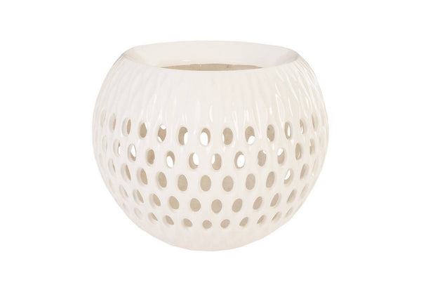 Breathe Planter, Gel Coat White