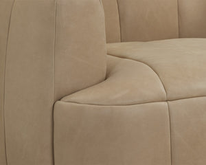 TADEO SWIVEL ARMCHAIR - DARK BROWN - SAHARA SAND LEATHER