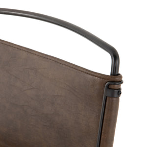 Wharton Dining Chair In Distressed Brown