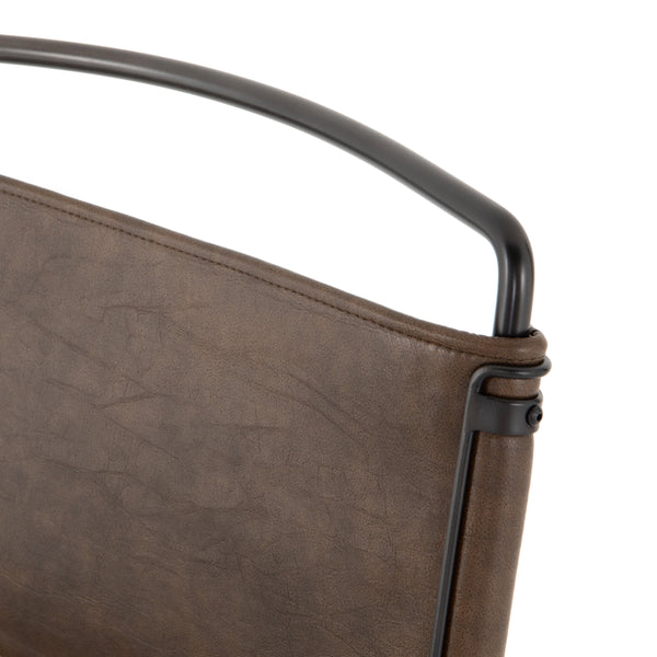 Wharton Dining Chair In Distressed Brown