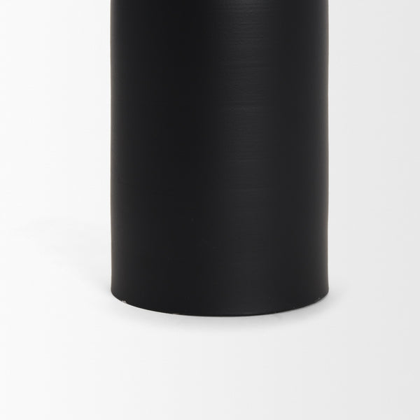 Qamra Medium Black Metal Pillar Candle Holder