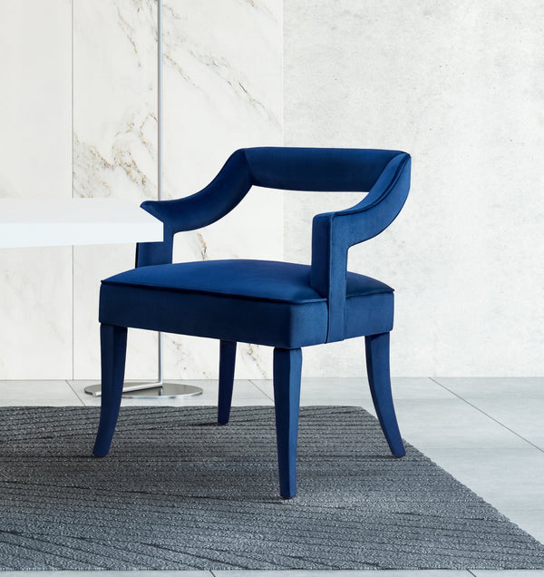 Tiffany Navy Velvet Chair