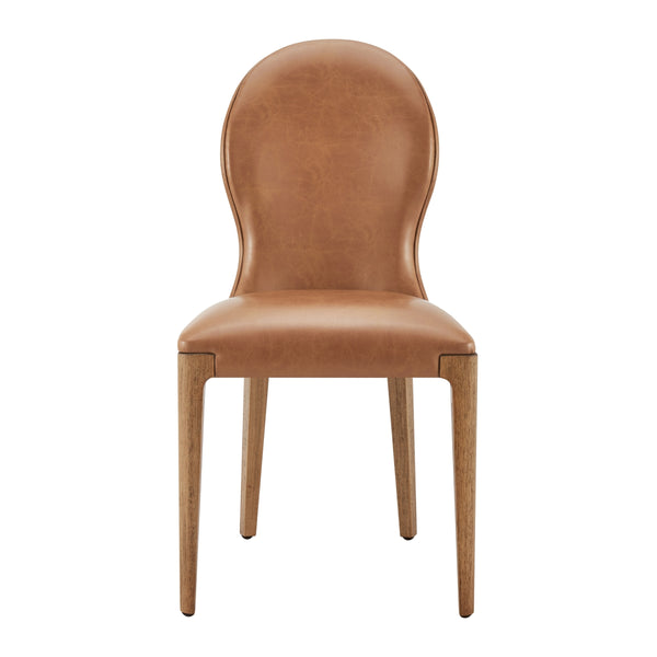 Eldoris Faux Leather Dining Side Chair, Borneo Chocolate