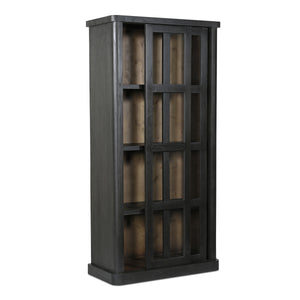 Mona Tall Cabinet with Sliding Glass Doors
