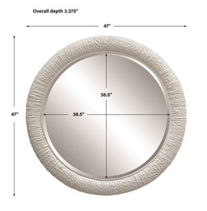 Mariner White Round Mirror