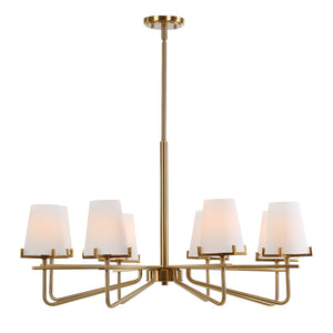 Lassen 8 Light Brass Chandelier