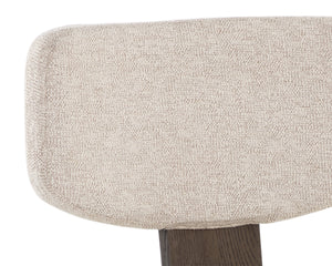 RICKETT DINING CHAIR - DARK BROWN - DOVE CREAM