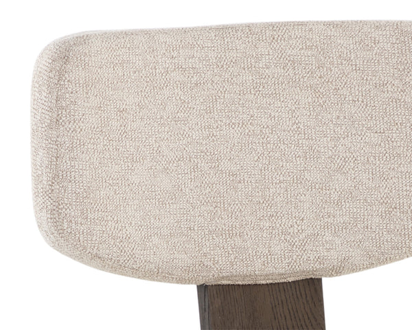 RICKETT DINING CHAIR - DARK BROWN - DOVE CREAM