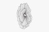 Poppy Flower Wall Art, Silver/Black, Small