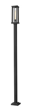 Glenwood 1 Light Outdoor Post Mounted Fixture in Black Finish