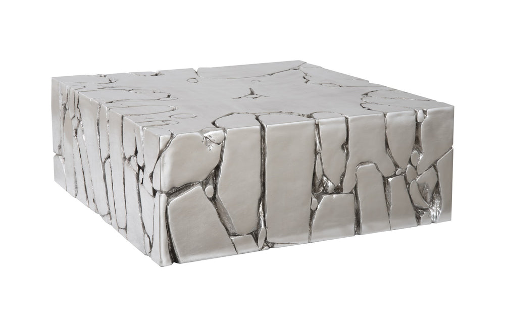 Chunk Square Silver Coffee Table