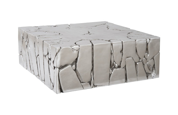 Chunk Square Silver Coffee Table