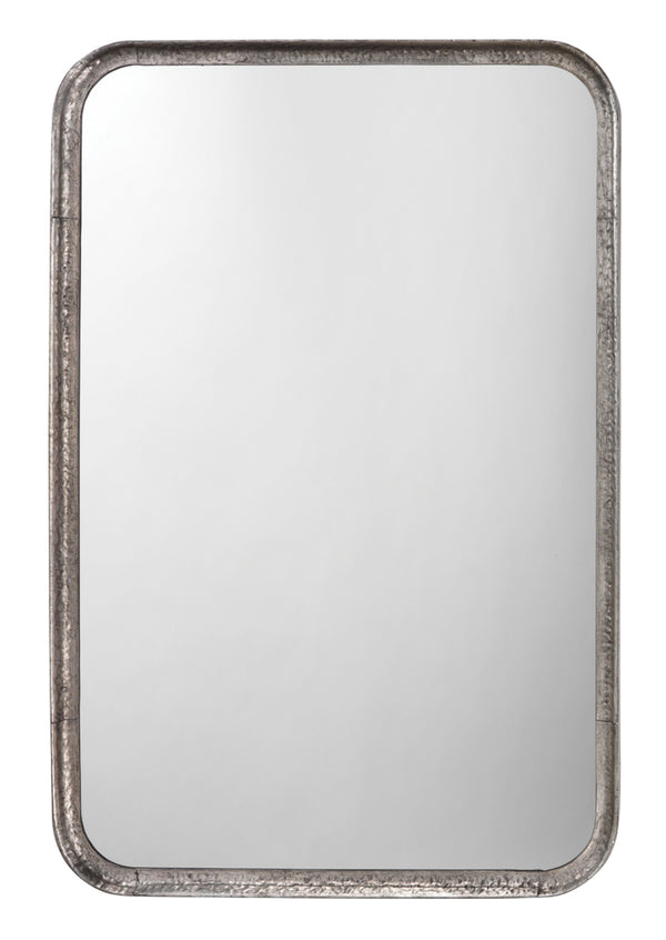 Principle Iron Rectangle Wall Mirror, Silver