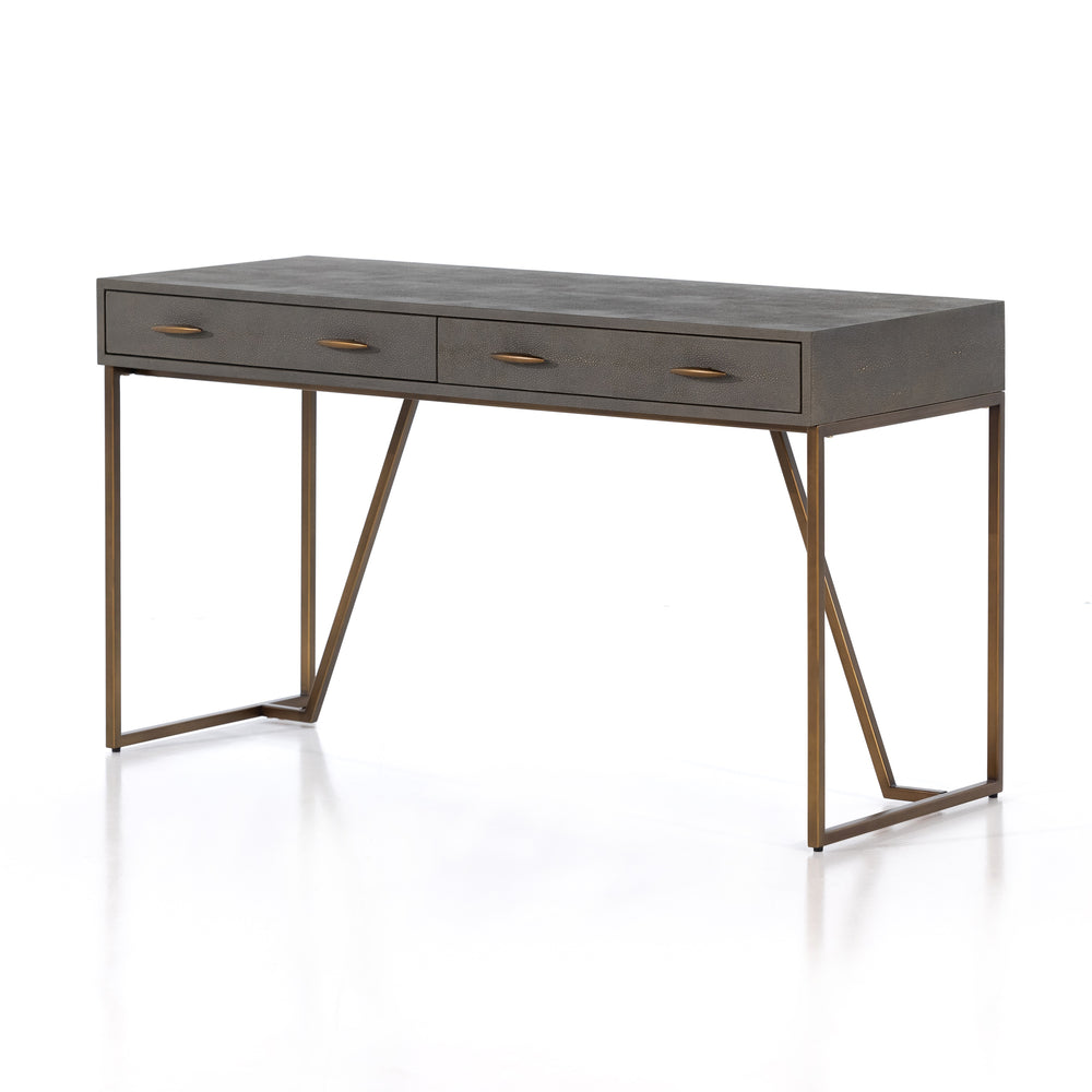 Shagreen Desk In Grey Shagreen
