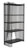 Mila Industrial Steel Bookcase in Matte Black