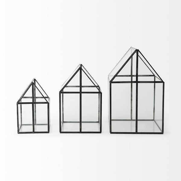Sikes (Large) 10L x 10W x 16H Hut Terrarium W/Glass Base