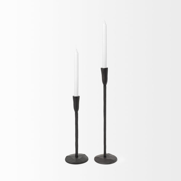 Levit (Large) Black Table Candle Holder