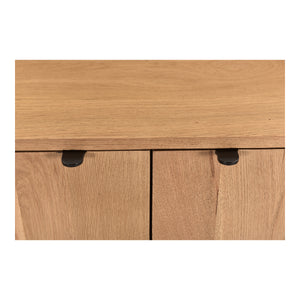 Theo Media Bench in Natural Oak