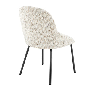 Katrisa KD Boucle Dining Side Chair, Zenith White