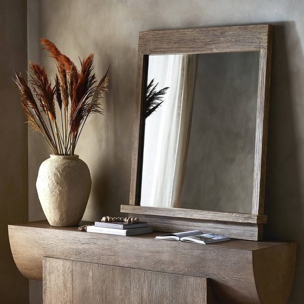 Ledge Wall Mirror - Distressed Light Pine