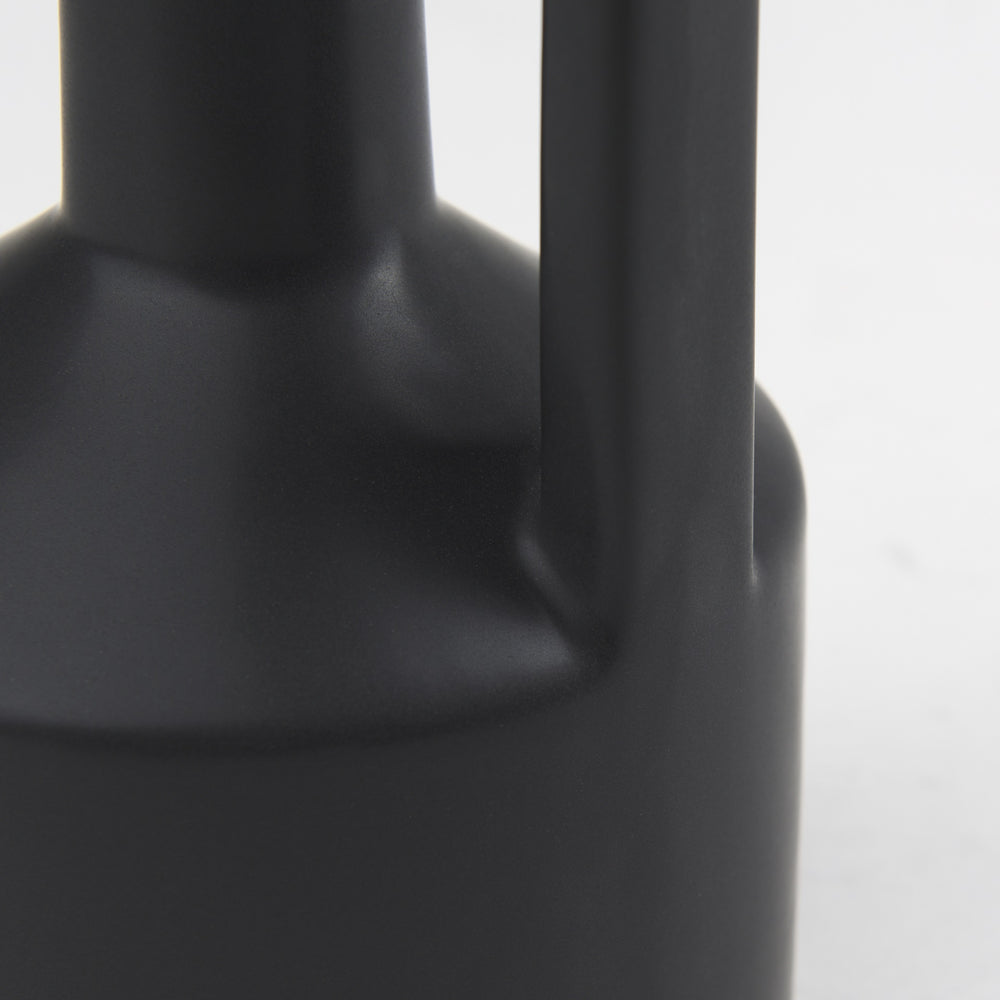Burton 10.8H Small Matte Black Ceramic Jug Vase
