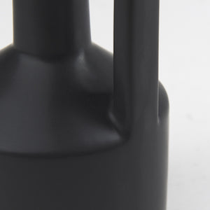 Burton 10.8H Small Matte Black Ceramic Jug Vase