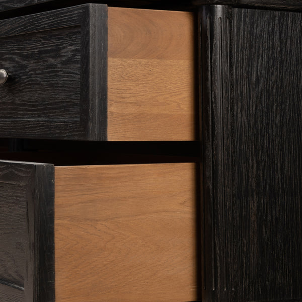 Toulouse 9 Drawer Dresser In Dstrssd Black