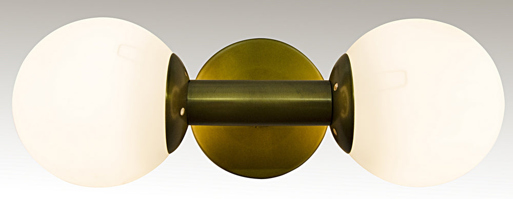 Antiope Sconce, Antique Brass and Glass