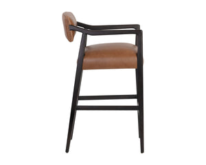 KEAGAN BARSTOOL - SHALIMAR TOBACCO LEATHER
