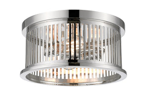 Camellia 2 Light Flush Mount in Polished Nickel Finish