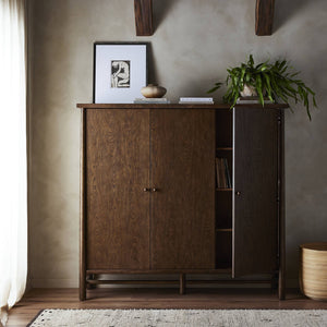 Renaud 3-Door Cabinet - Dark Toasted Oak Veneer