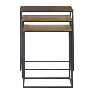 Coreene Nesting Tables S/3 In Gold