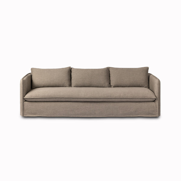 Andre Outdoor Sofa 96" in Alessi Fawn